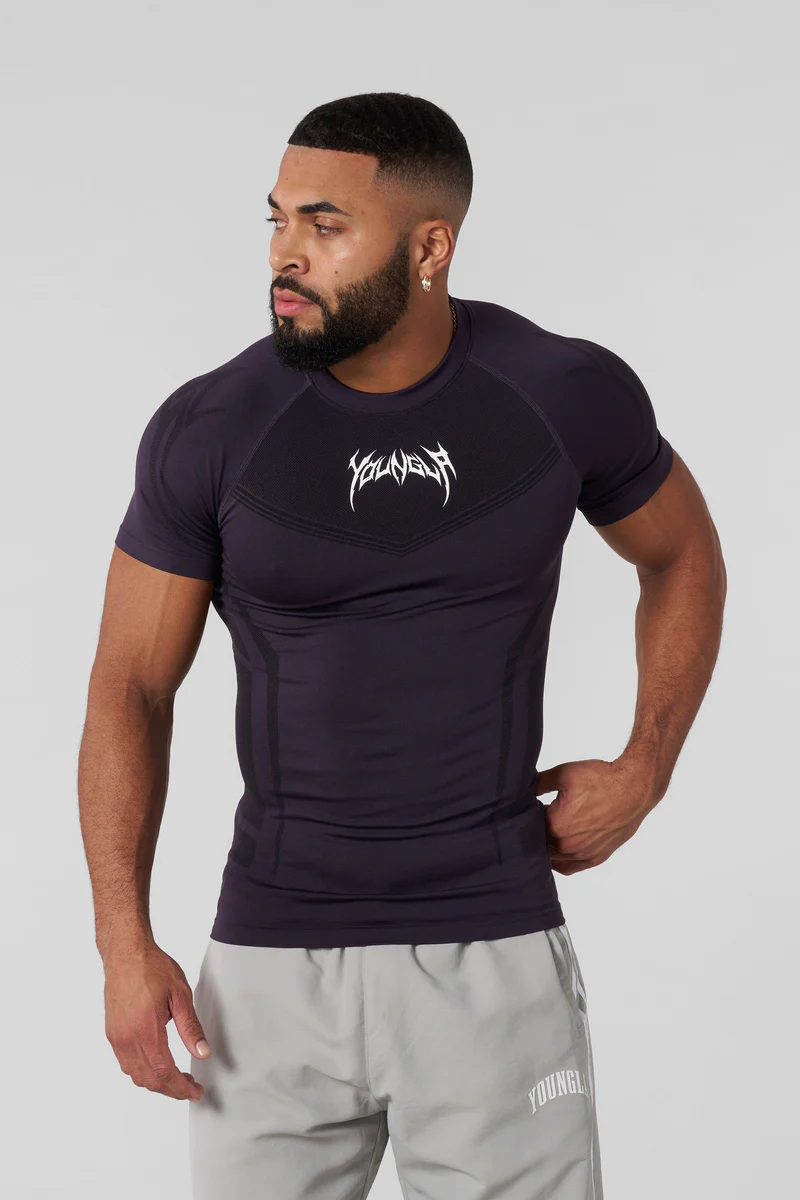 Warrior Compression Tees-Purple