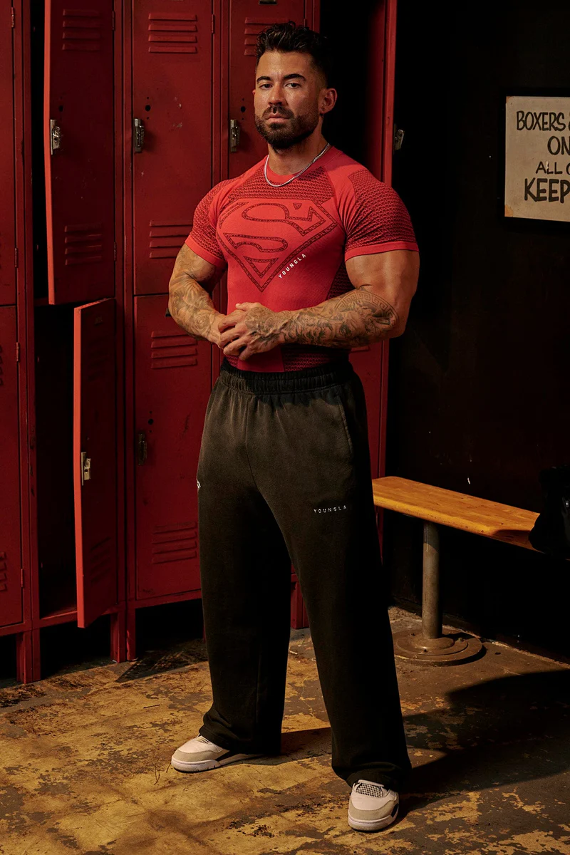 Superman Compression Tees-Red