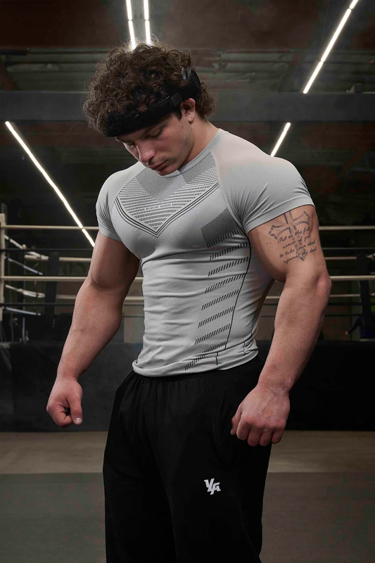Superhero Compression Tees- Cement