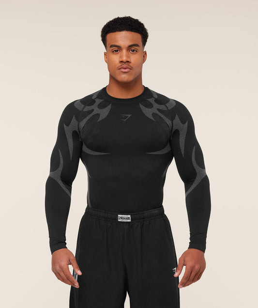 GYMSHARK STORM SEAMLESS LONG SLEEVE T-SHIRT