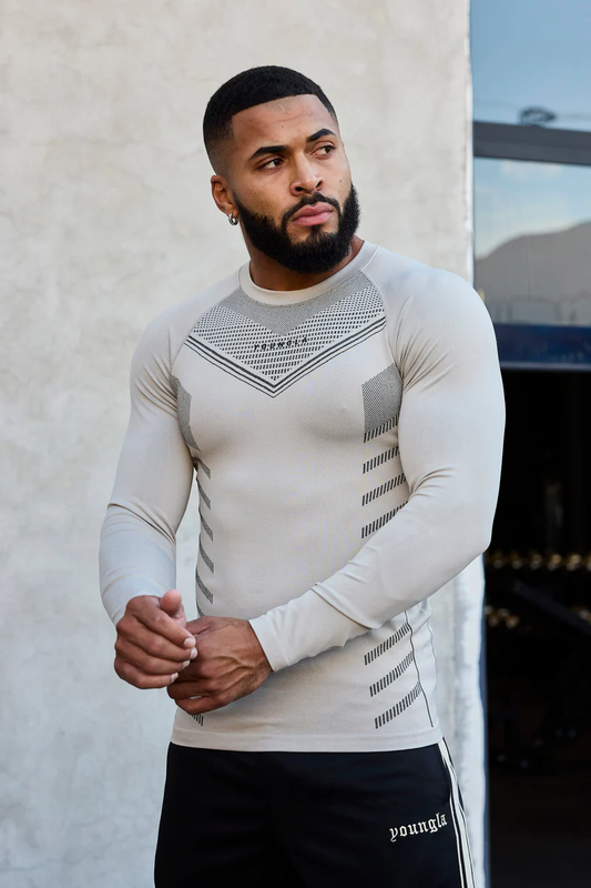 Superhero Compression Longsleeves-Cement