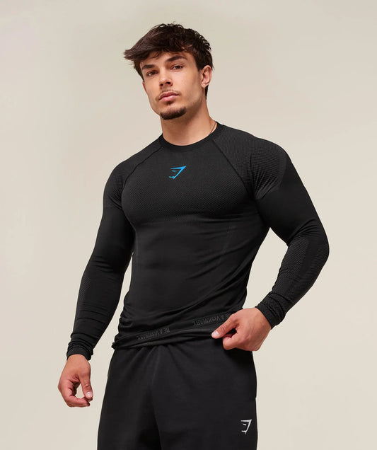 GYMSHARK ONYX 5.0 SEAMLESS LONG SLEEVE T-SHIRT