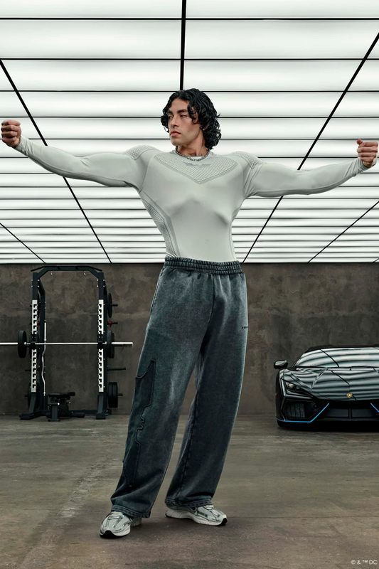 Batman Compression Longsleeves-Off-White