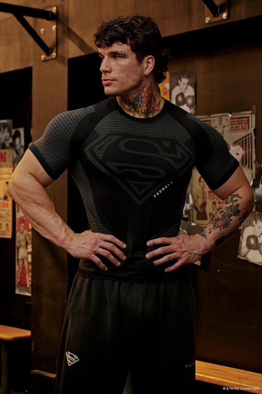 Superman Compression Tees-Black