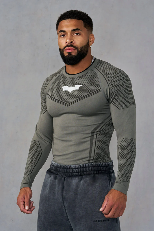 Batman Compression Longsleeves-Grey Green
