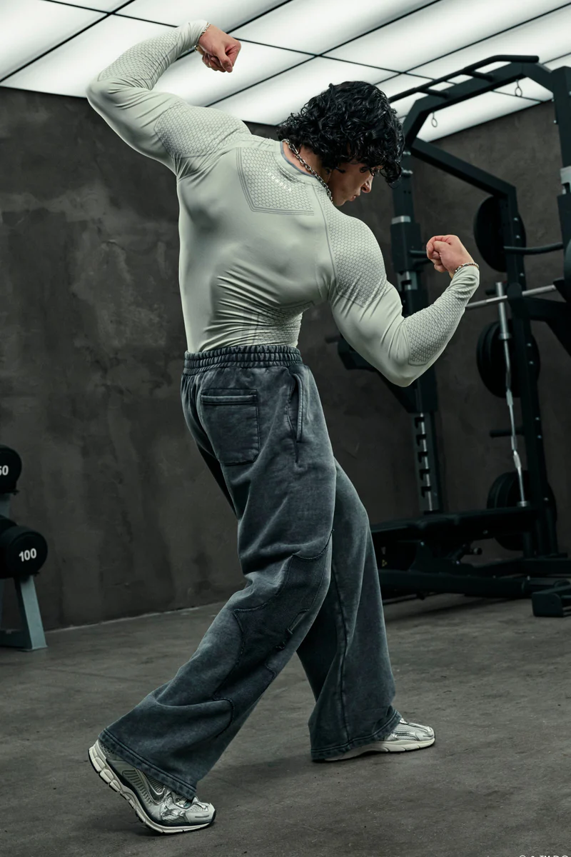 Batman Compression Longsleeves-Off-White