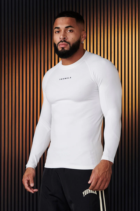 Superhero Compression Longsleeves-White