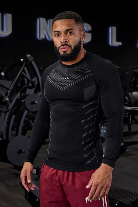 Superhero Compression Longsleeves-Black